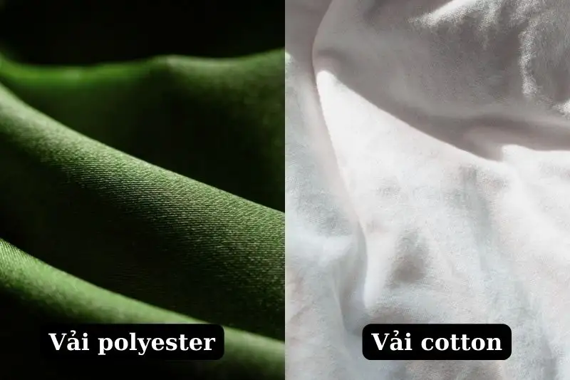 Sự khác nhau giữa vải Cotton và Polyester: Nên chọn loại nào? 5 Vai Polyester va vai Cotton cach phan biet